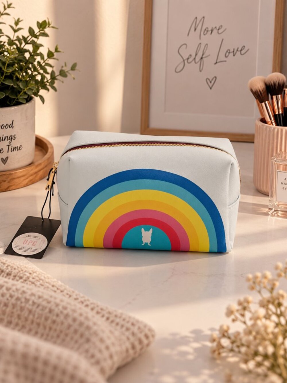 French Bull Cosmetic Bag Colorful Makeup Pouch